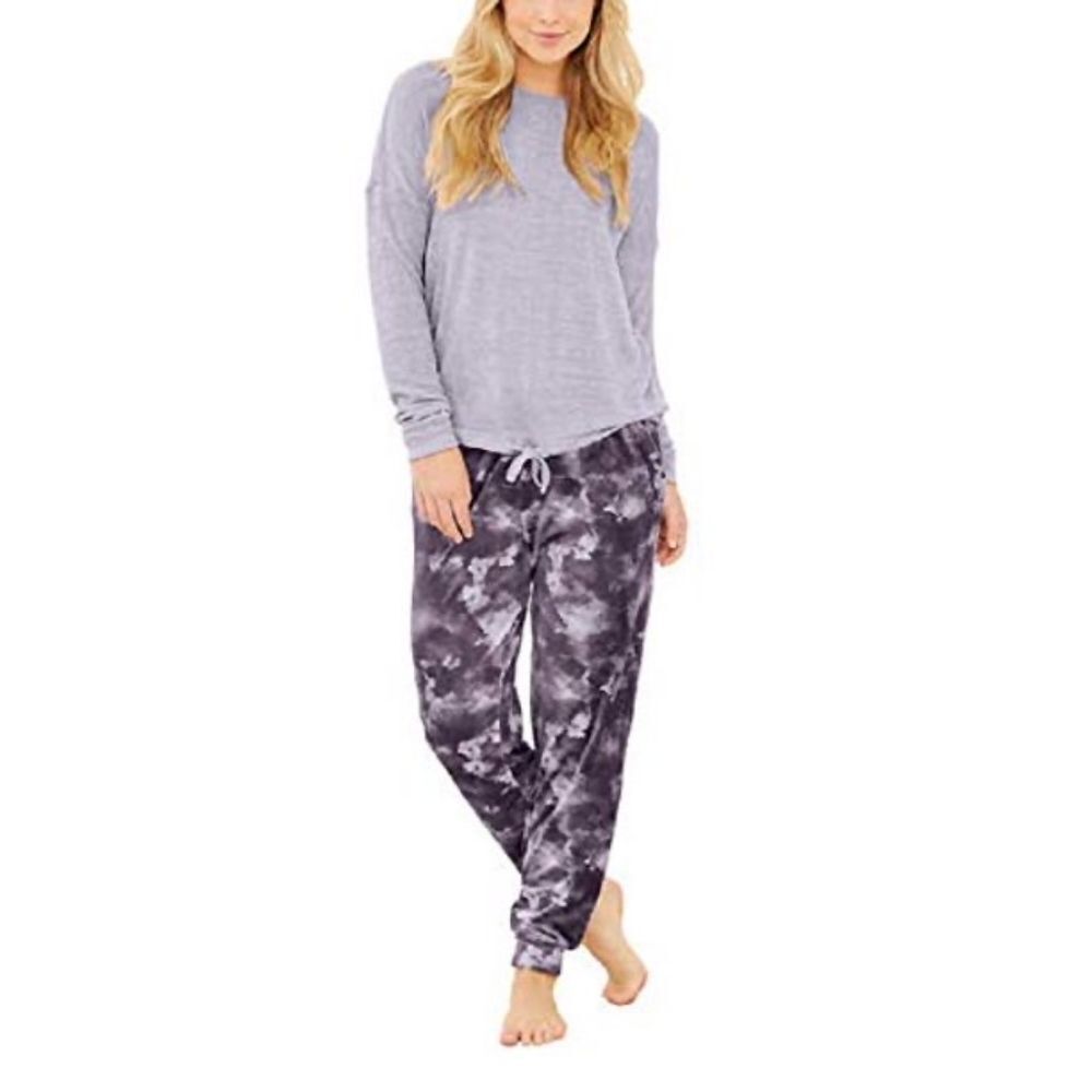 Three Dots Women's 2-Piece Knit Velour Set With Eye Mask